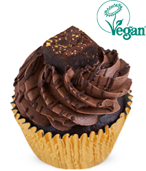 Vegan Chocolate Brownie Cupcake